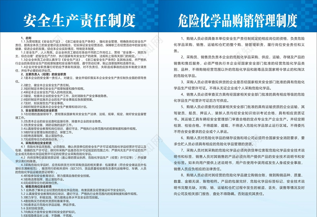 安全生产责任危险化学品购销管理制度安全生产教育培训制度