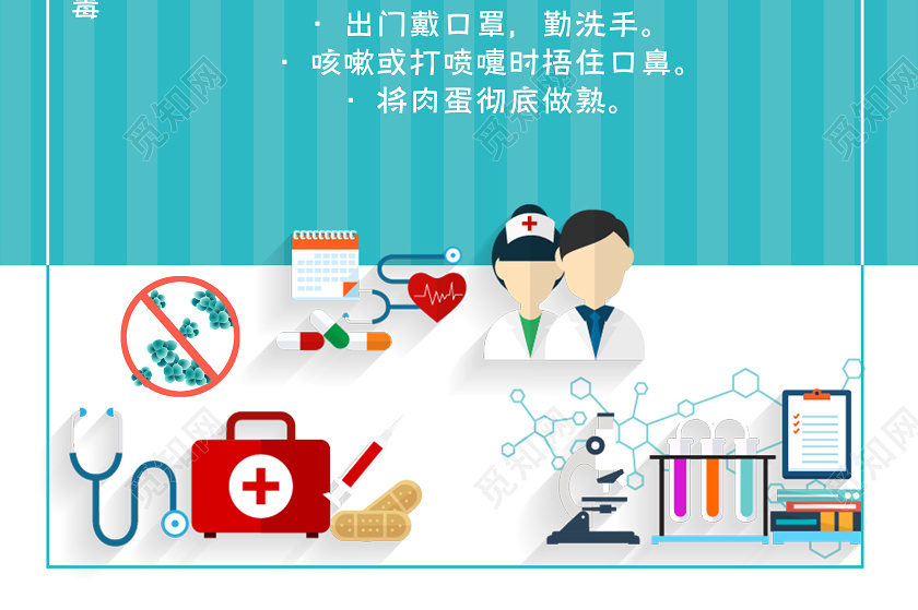 蓝色卡通预防新型病毒肺炎疫情公益海报新型冠状病毒肺炎疫情预防疫情