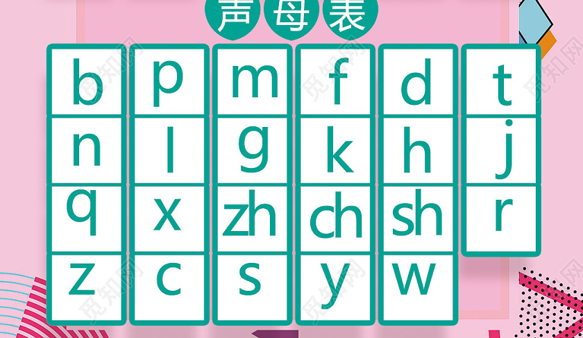 卡通小学生拼音挂图声母表韵母表紫色背景小报护眼小报